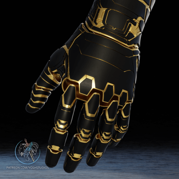 Winter Soldier Cosplay Black and Gold Vibranium Arm - Image 2