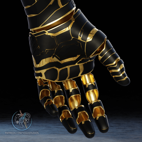 Winter Soldier Cosplay Black and Gold Vibranium Arm - Image 5