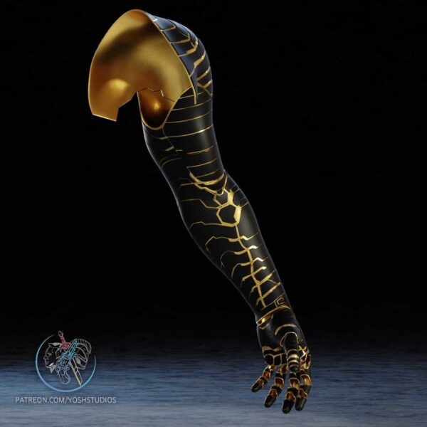 Winter Soldier Cosplay Black and Gold Vibranium Arm - Image 9