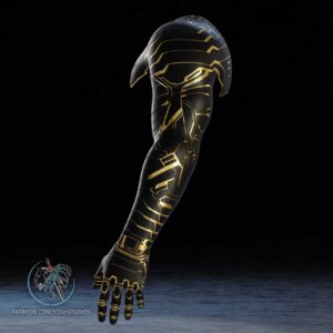 Winter Soldier Cosplay Black and Gold Vibranium Arm
