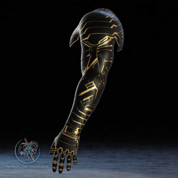 Winter Soldier Cosplay Black and Gold Vibranium Arm